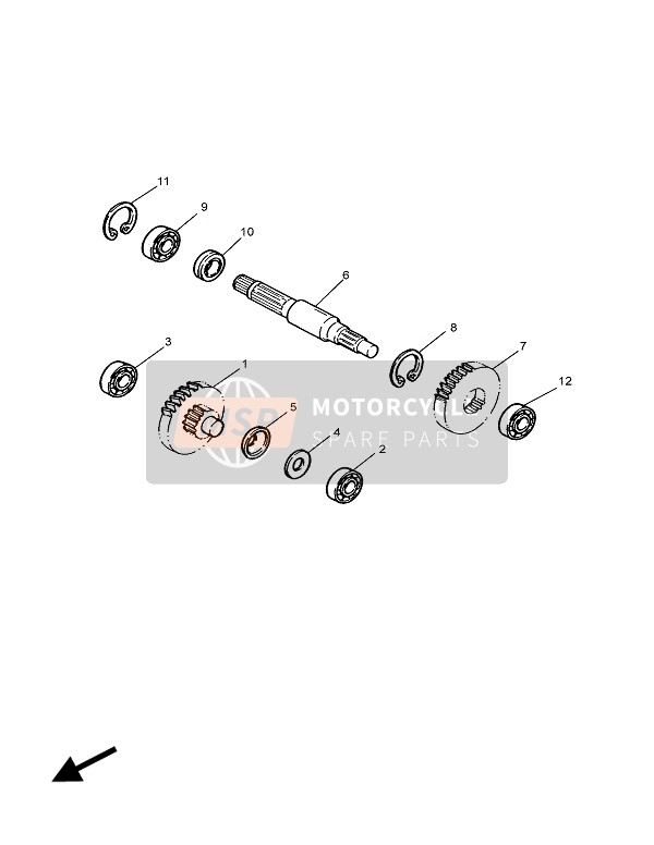 Yamaha YN100 NEOS 2003 Transmission for a 2003 Yamaha YN100 NEOS